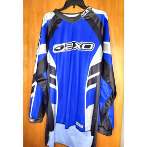 AXO Motocross Royal Blue White Black Racing Jersey Long Sleeve Size XXL